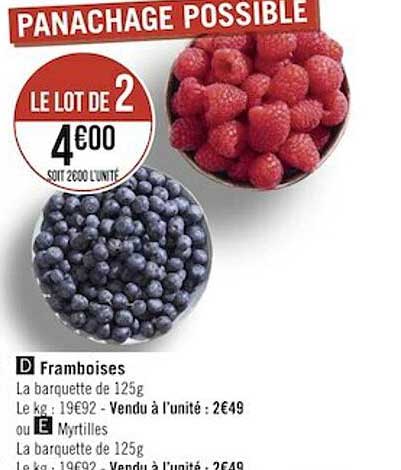 Framboises, Myrtilles