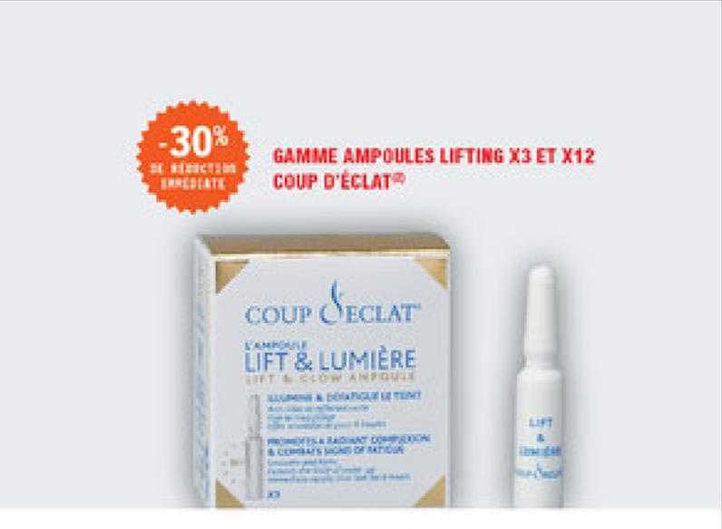 gamme ampoules lifting x3 et x12 coup d'éclat
