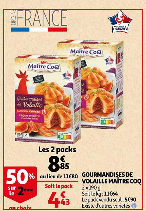gourmandises de volaille maître coq