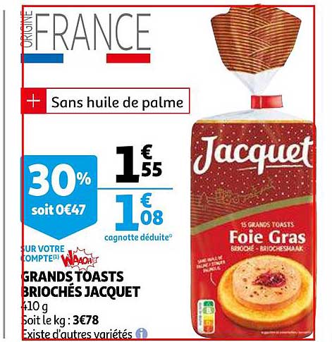 grands toasts briochés jacquet