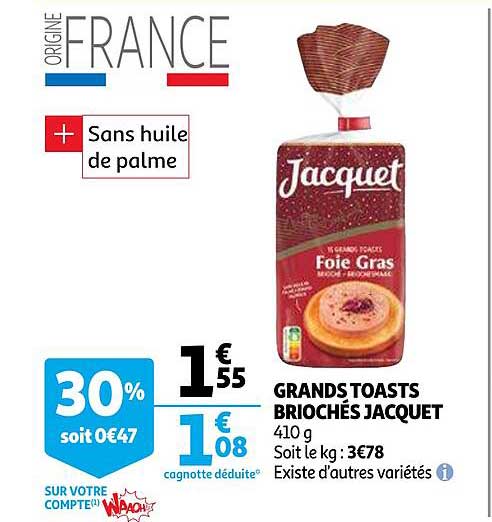 grands toasts briochés jacquet