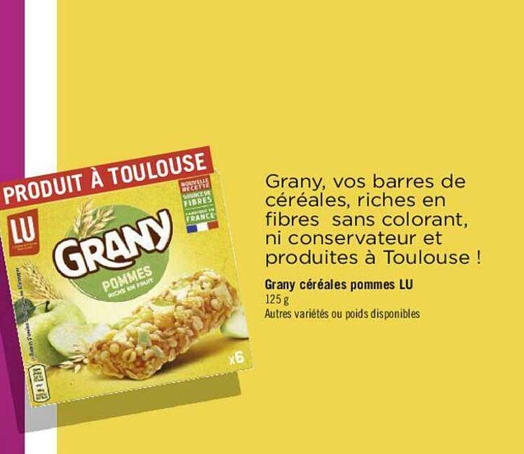 grany céréales pommes lu