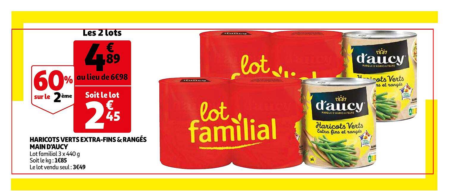 haricots verts extra-fins & rangés main d'aucy