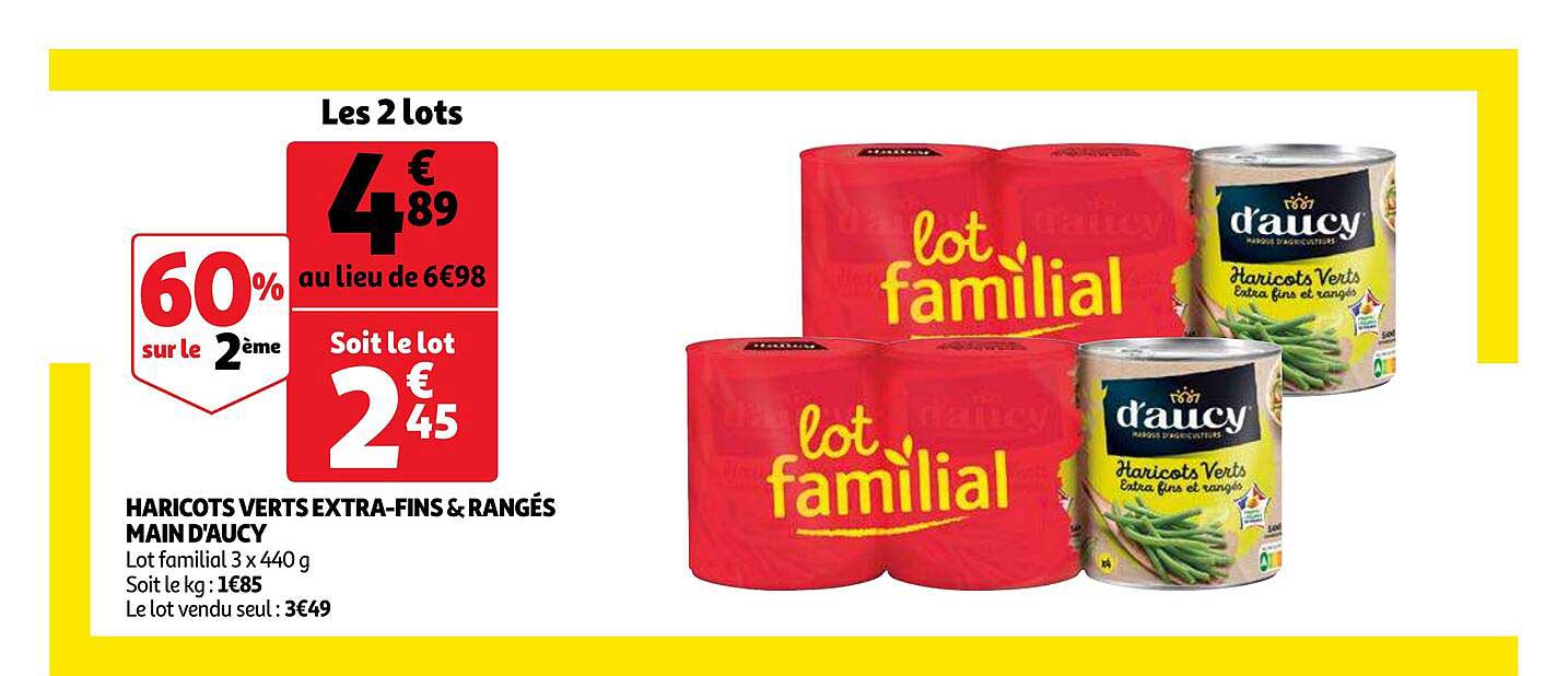 haricots verts extra-fins & rangés main d'aucy