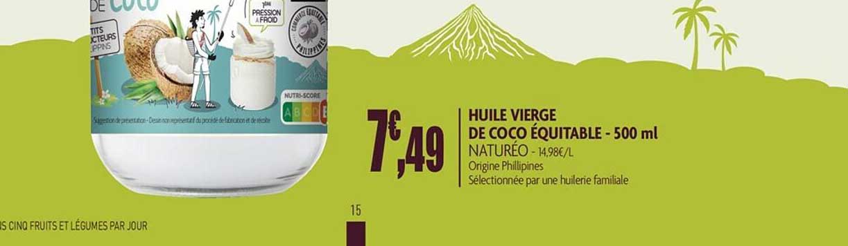 Huile Vierge De Coco équitable - 500 Ml