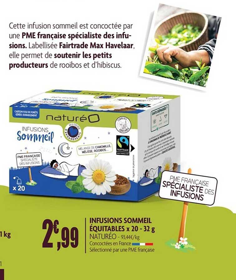 infusions sommeil équitables x20
