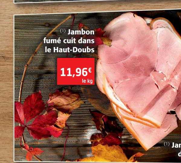 jambon fumé cuit dans le haut-doubs