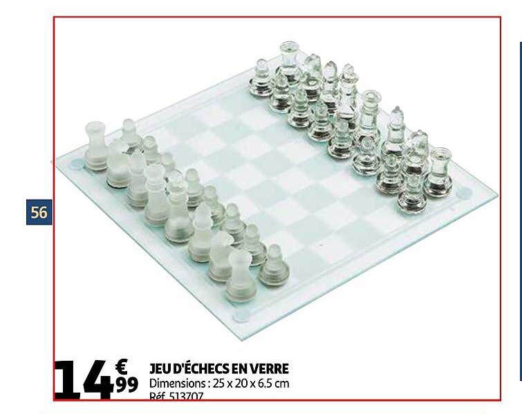 jeu d'échecs en verre