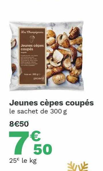 jeunes cèpes coupées