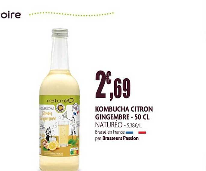 Kombucha Citron Gingembre - 50 Cl
