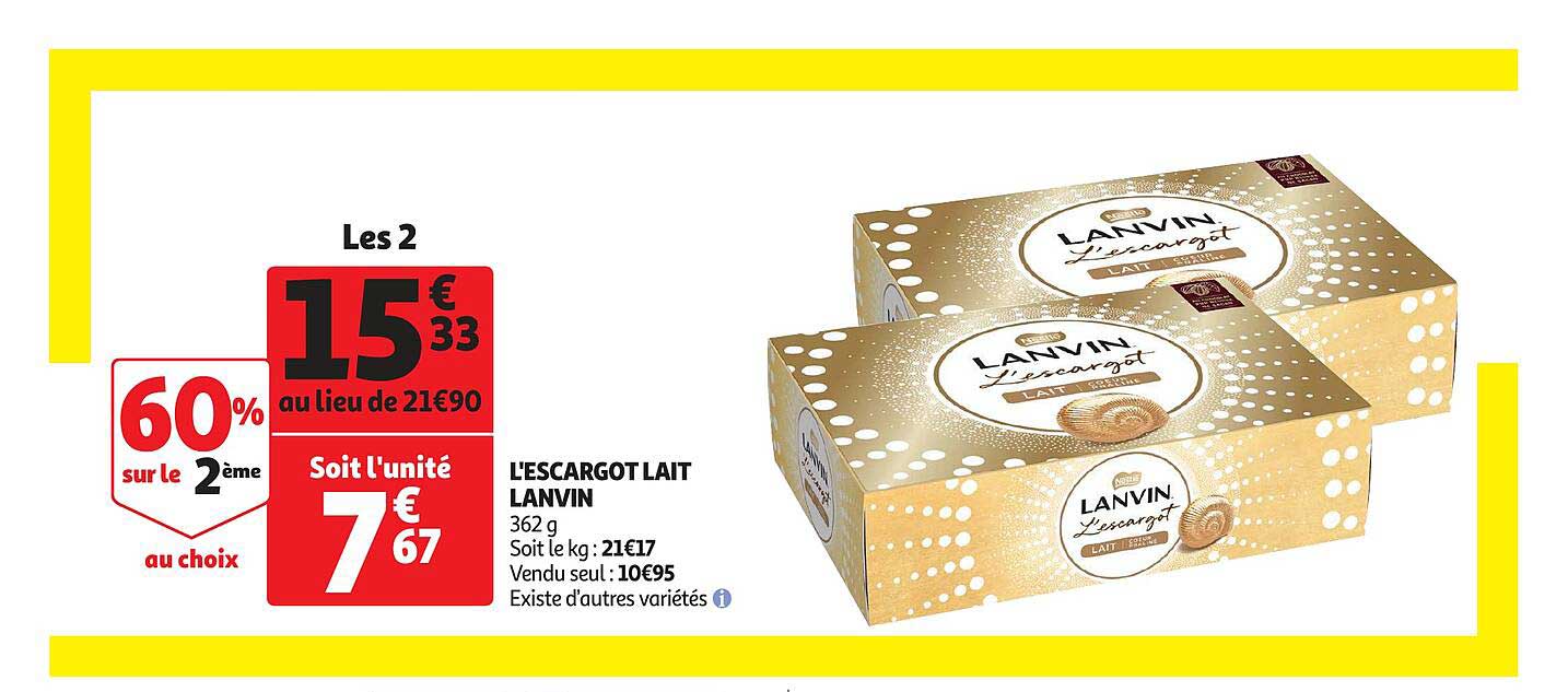 l'escargot lait lanvin