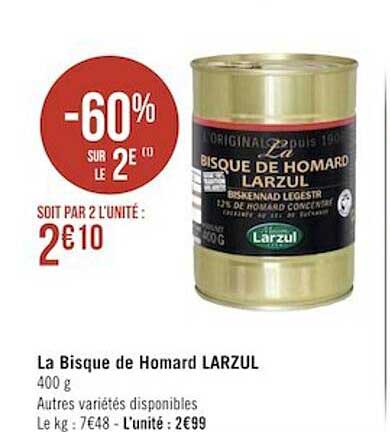 la bisque de homard larzul