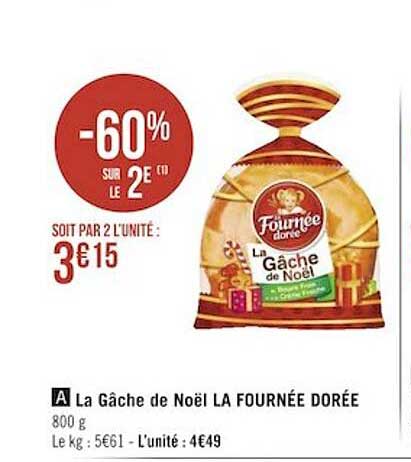 la gâche de noël la fournée dorée