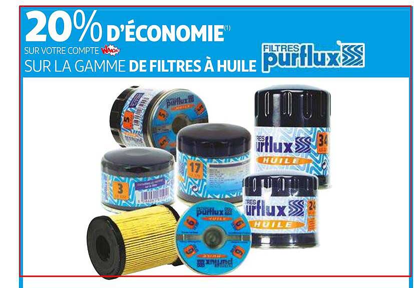 la gamme de filtres à huile purflux