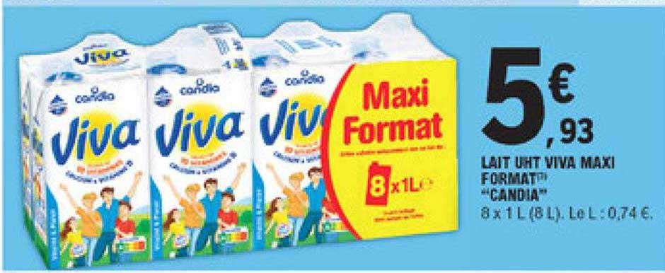 lait uht viva maxi format "candia"