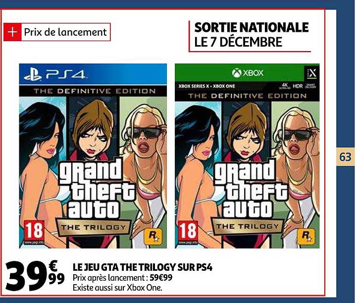 le jeu gta the trilogy sur ps4