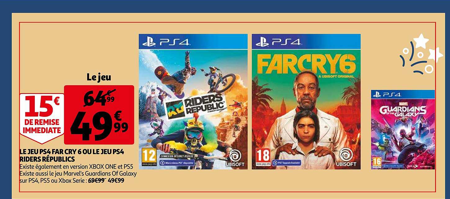 le jeu ps4 far cry 6 ou le jeu ps4 riders républics