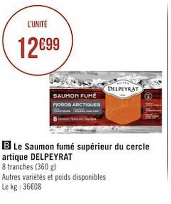 le saumon fumé supérieur du cercle arctique delpeyrat