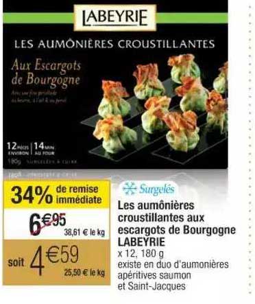 Les Aumônières Croustillantes Aux Escargots De Bourgogne Labeyrie