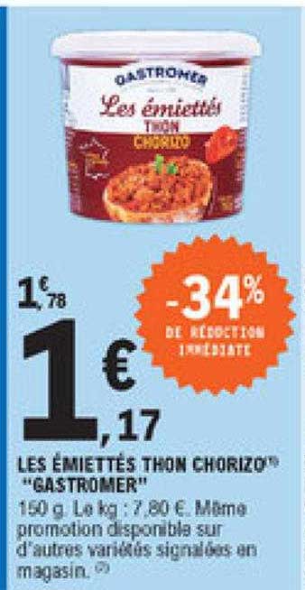 les émiettes thon chorizo "gastromer"