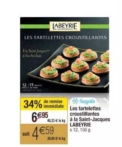 les tartelettes croustillantes à la saint-jacques labeyrie