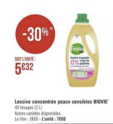 lessive concentrée peaux sensibles biovie