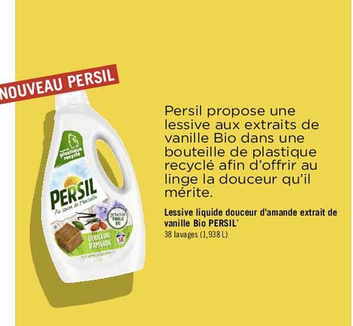 lessive liquide douceur d'amande extrait de vanille bio persil