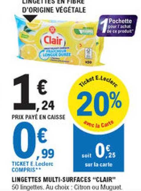 lingettes multi-surfaces "clair"