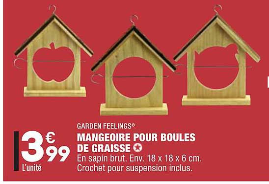 mangeoire pour boules de graisse garden feelings
