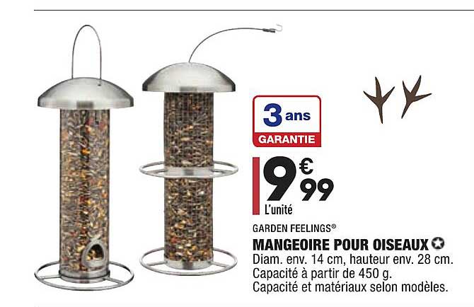 mangeoire pour oiseaux garden feelings