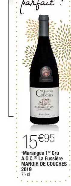maranges 1er cru a.o.c. la fussière manoir de couches 2019