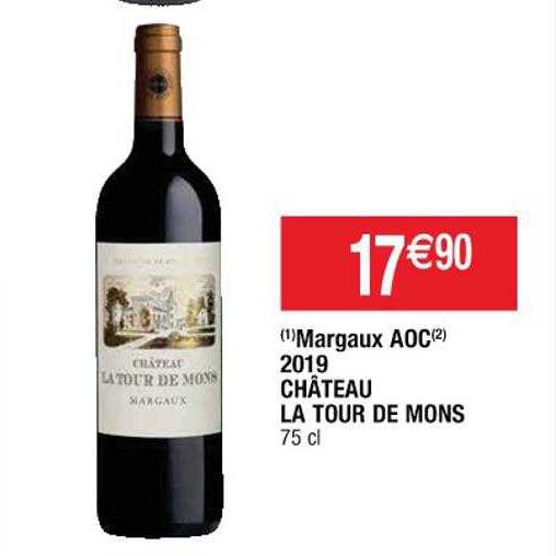 Margaux Aoc 2019 Château La Tour De Mons