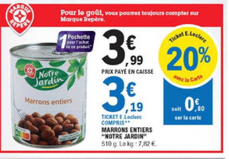 marrons entiers "notre jardin"