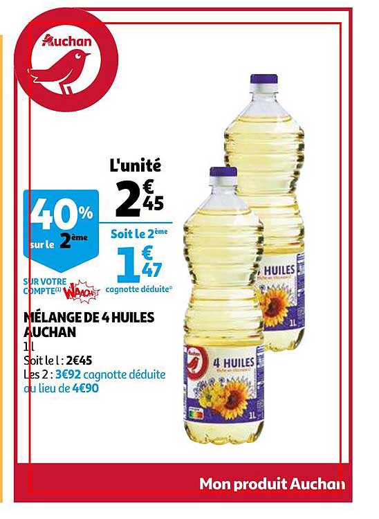 Mélange De 4 Huiles Auchan