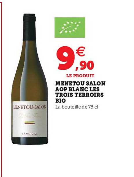menetou salon aop blanc les trois terroirs bio