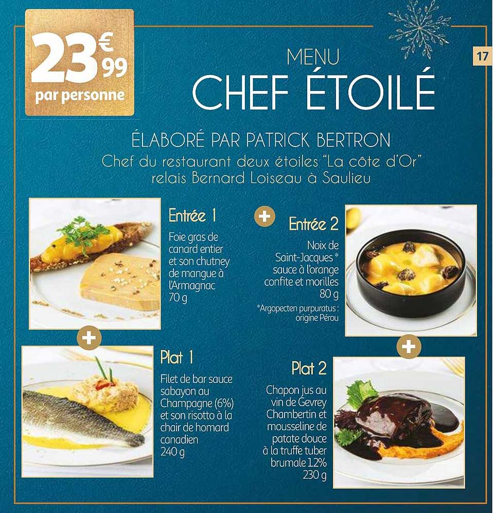 Menu Chef étoilé