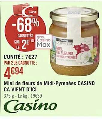 miel de fleurs de midi-pyrenées casino ça vient d'ici