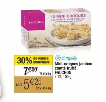 mini-croques jambon comté truffé fauchon