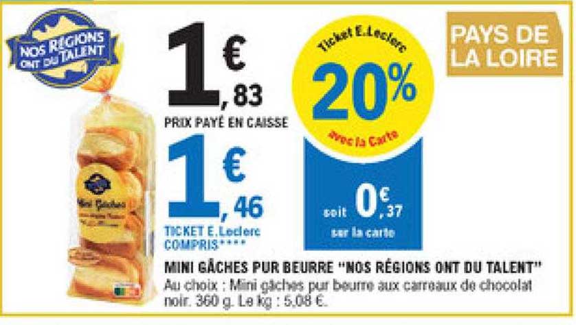 mini gâches pur beurre "nos régions ont du talent"