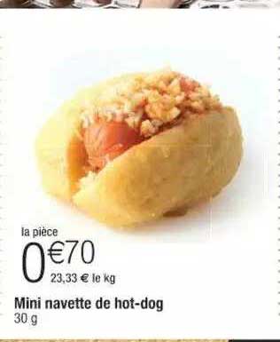 mini navette de hot-dog