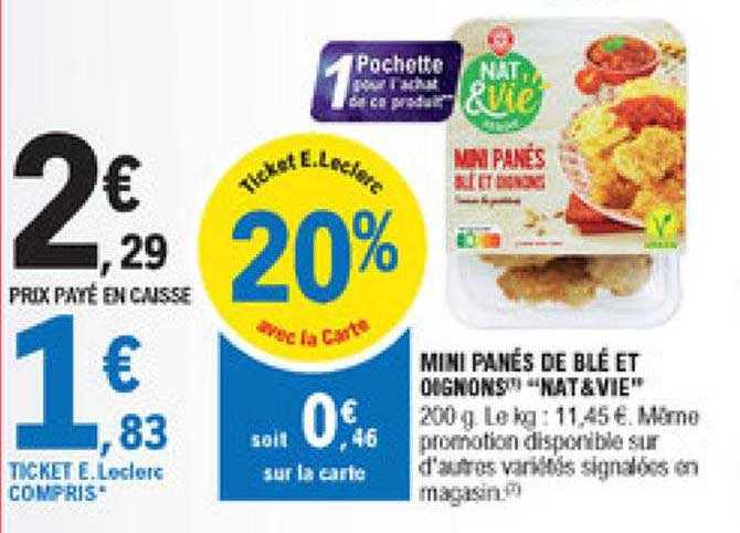 mini panés de blé et oignons "nat & vie"