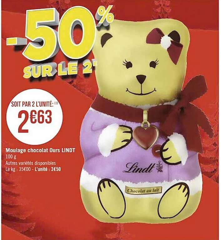 Moulage Chocolat Ours Lindt