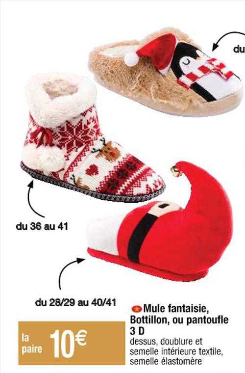 mule fantaisie, bottillon, ou pantoufle 3d