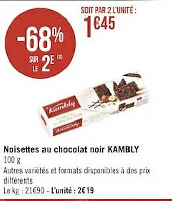 Noisettes Au Chocolat Noir Kambly