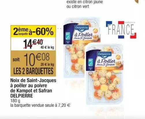 noix de saint-jacques à poêler au poivre de kampot et safran delpierre