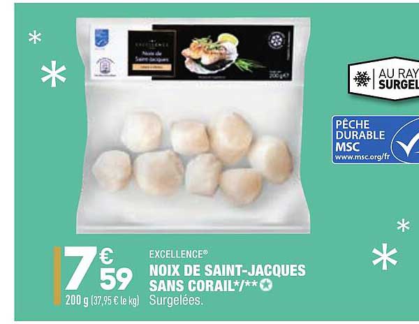 noix de saint-jacques sans corail excellence