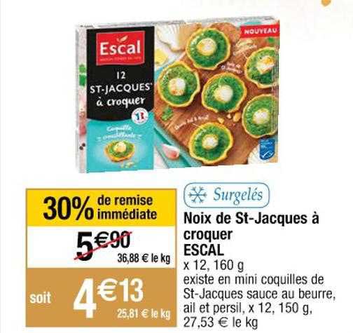 noix de st-jacques à croquer escal