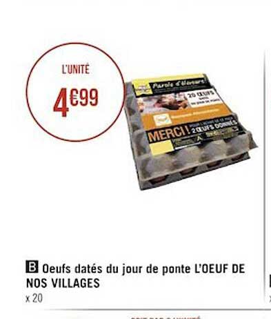 oeufs datés du jour de ponte l'œuf de nos villages