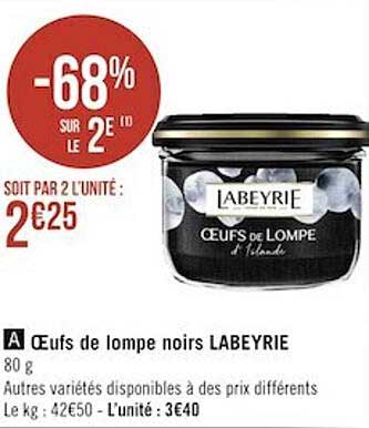 oeufs de lompe noirs labeyrie