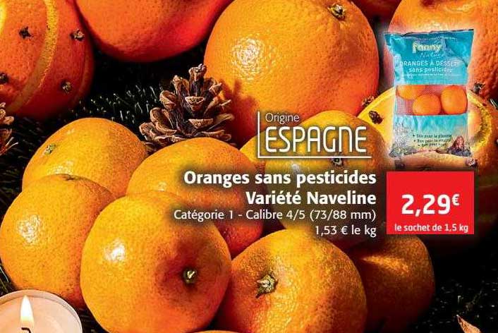 oranges sans persticides variété naveline
